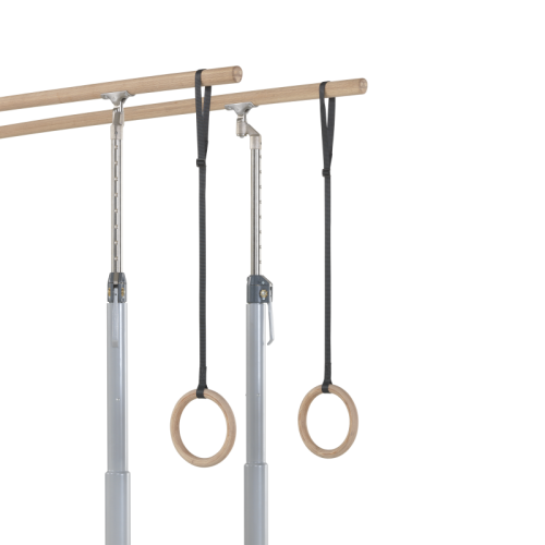 Кольца деревянные с ремнями